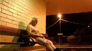 Guy Strips Strokes And Shoots Load In Train Station - porn video