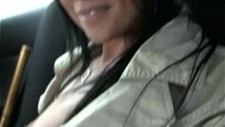 Naked in the car and loving it - porn video