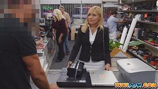Sexually milf got fired and goes to a pawn shop to sell some stuff - porn video