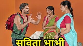 Desi Indian Savita Bhabhi and Piya Bhabhi Fucked with Stranger Man - porn video