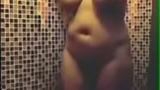 Russian pig slut in the sauna after group fucking - porn video