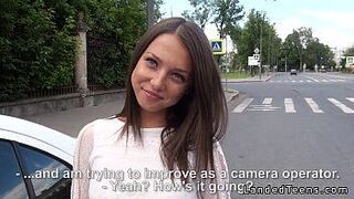 Beautiful Russian teen anal fucked POV outdoor - porn video