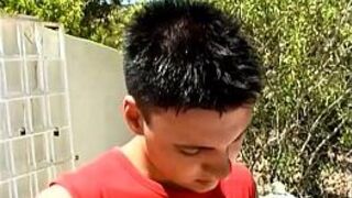 Three Gays Fuck Outside - porn video