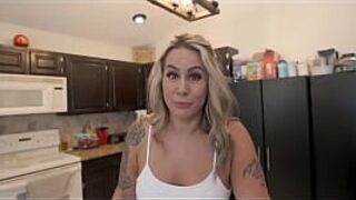 My Hot Blonde Aunt Teaches Me Sex Ed - porn video