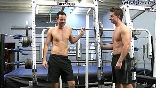 Two naughty gays having anal sex at the gym - porn video